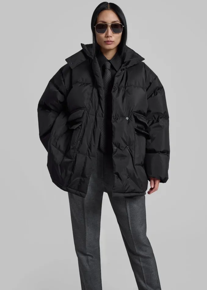 Women Nixa Puffer Jacket 8211 Black The Frankie Shop Outerwear