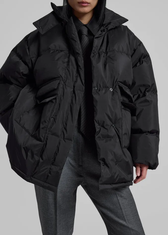 Women Nixa Puffer Jacket 8211 Black The Frankie Shop Outerwear