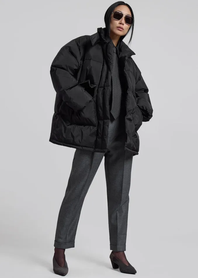 Women Nixa Puffer Jacket 8211 Black The Frankie Shop Outerwear