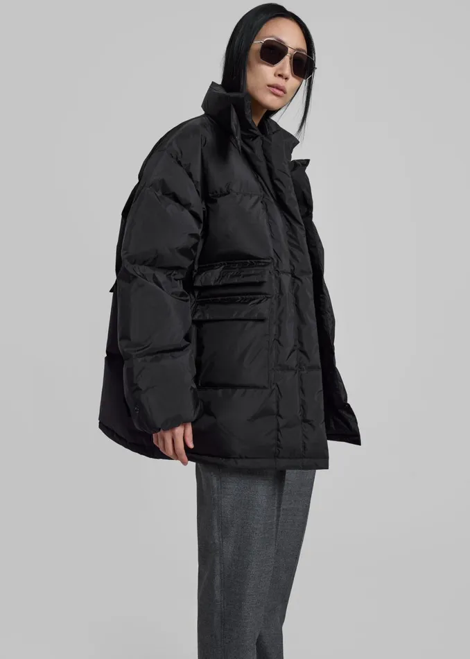 Women Nixa Puffer Jacket 8211 Black The Frankie Shop Outerwear