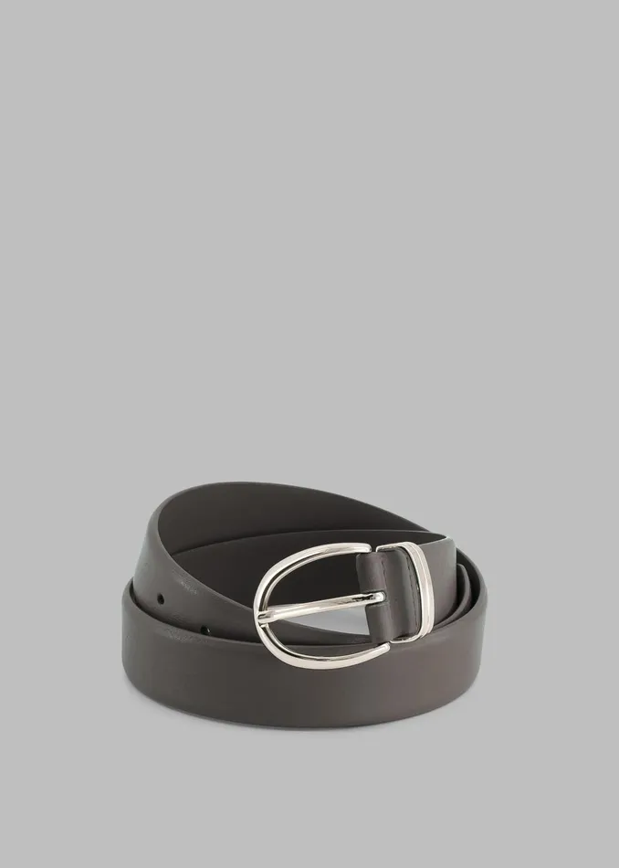 Women Ora Leather Belt 8211 GreySilver The Frankie Shop