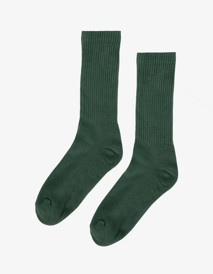 Women Organic Active Sock Emerald Green Colorful Standard Socks