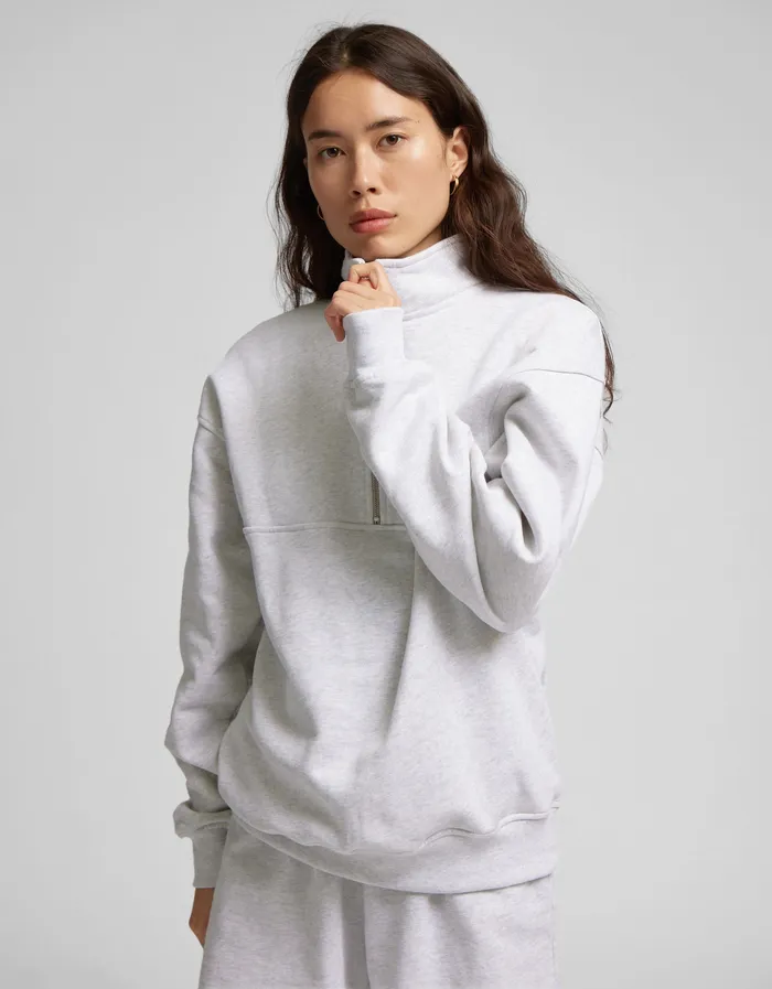 Women Organic Quarter Zip 8211 Sandstone Orange Quarter Zips Colorfulstandard