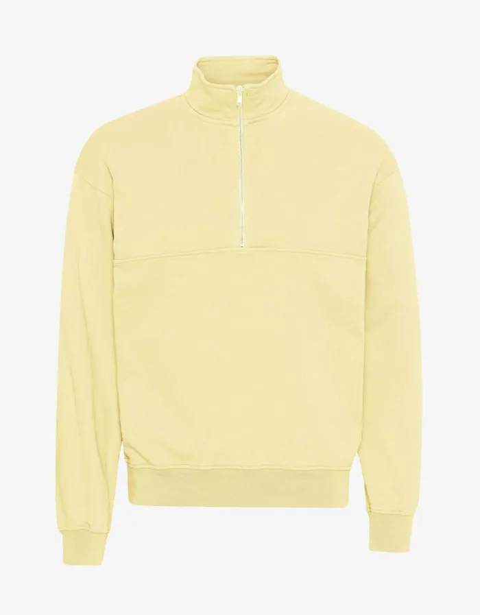 Women Organic Quarter Zip Soft Yellow Colorful Standard Quarter Zips