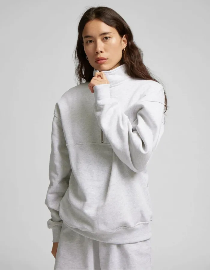 Women Organic Quarter Zip Soft Yellow Colorful Standard Quarter Zips