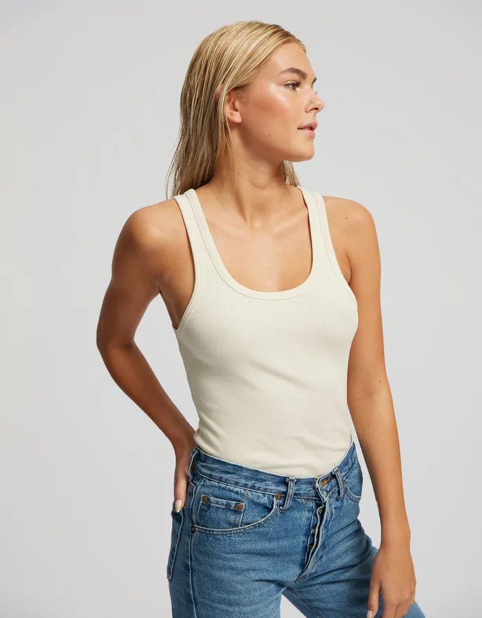 Women Organic Rib Tank Top 8211 Faded Pink Tank Tops Colorfulstandard Women