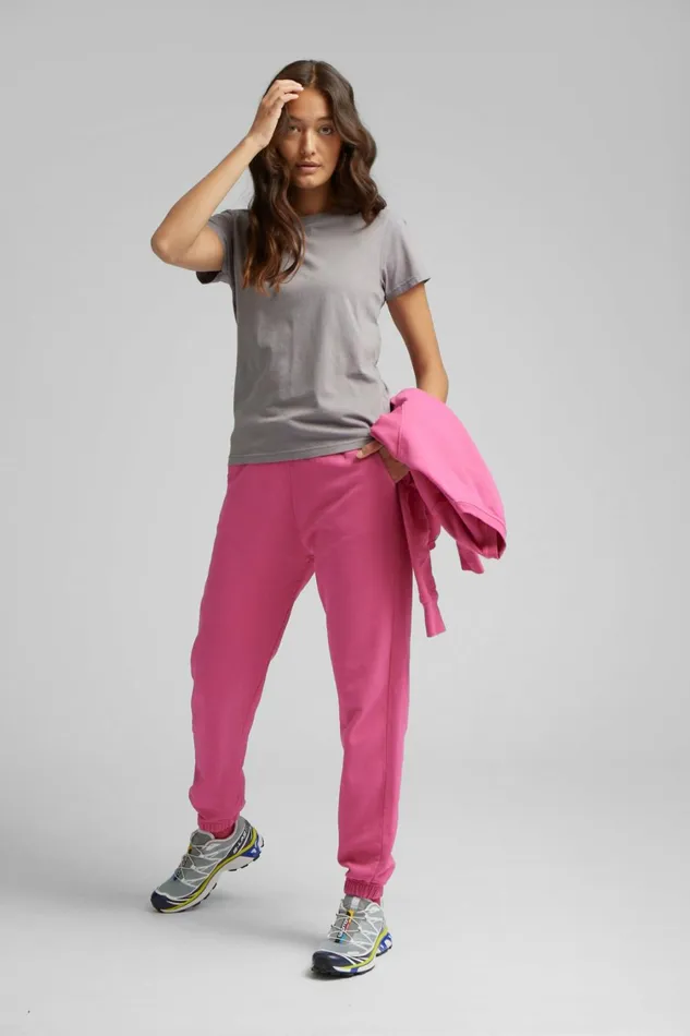 Women Organic Sweatpants Faded Black Colorful Standard Sweatpants