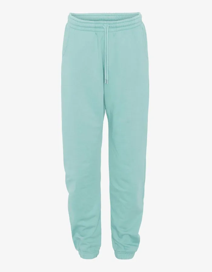 Women Organic Sweatpants Teal Blue Colorful Standard Sweatpants
