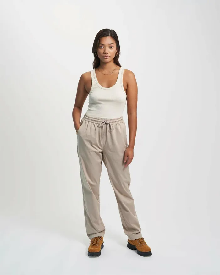 Women Organic Twill Pants Oxblood Red Colorful Standard Pants