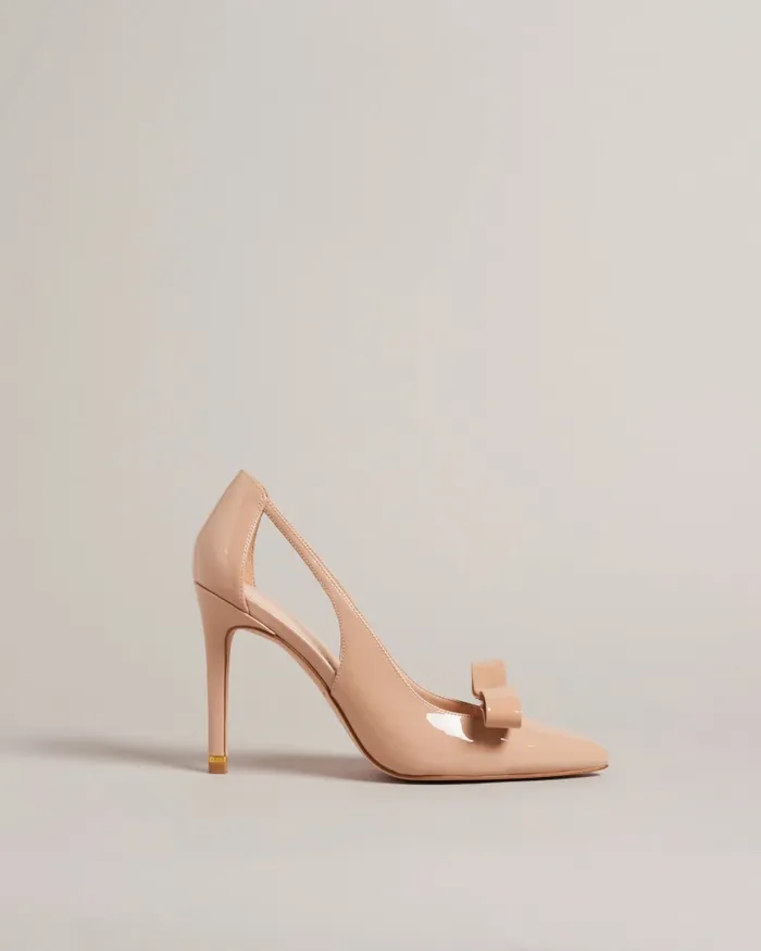 Women ORLINEY 8211 Patent Bow Cut Out Court Heels Nude Ted Baker Heels Women ORLINEY 8211 Patent Bow Cut Out Court Heels Nude Ted Baker Heels