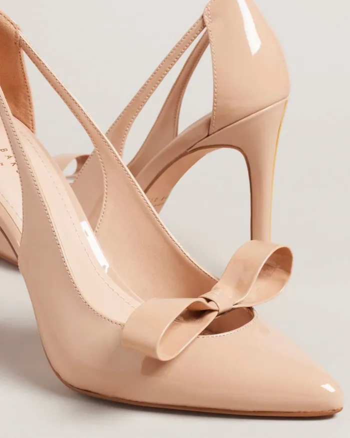 Women ORLINEY 8211 Patent Bow Cut Out Court Heels Nude Ted Baker Heels Women ORLINEY 8211 Patent Bow Cut Out Court Heels Nude Ted Baker Heels