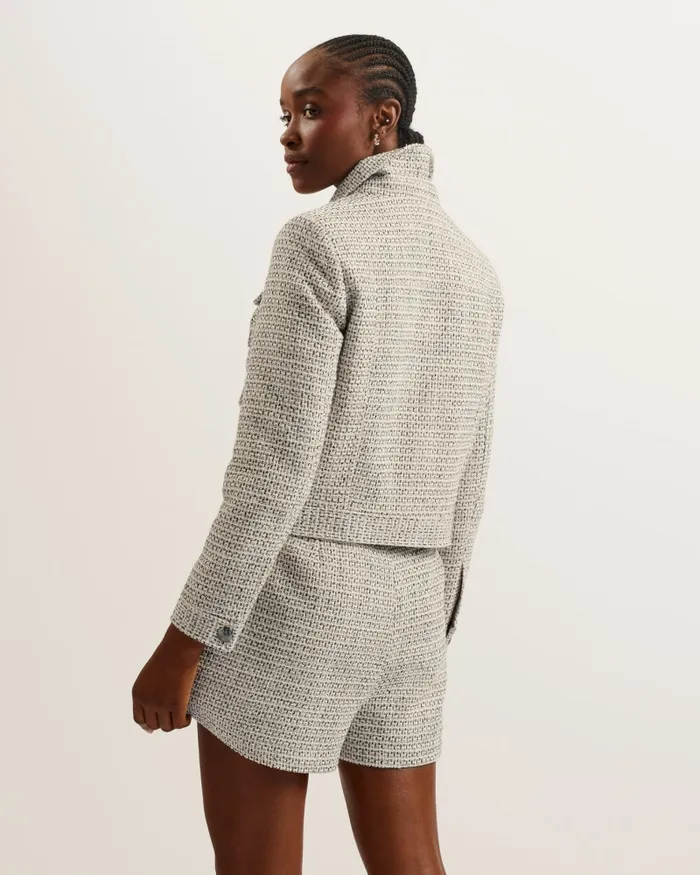 Women OSAMU 8211 Boxy Fit Cropped Boucle Jacket Ivory Ted Baker Coats and Jackets Women OSAMU 8211 Boxy Fit Cropped Boucle Jacket Ivory Ted Baker Coats and Jackets