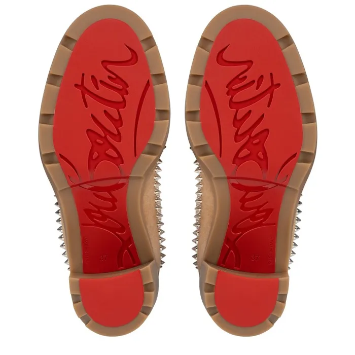 Women Out Line Spikes Lug 70 Mm Low Boots 8211 Veau Velours And Calf Leather 8211 Lionne Christian Louboutin Boots