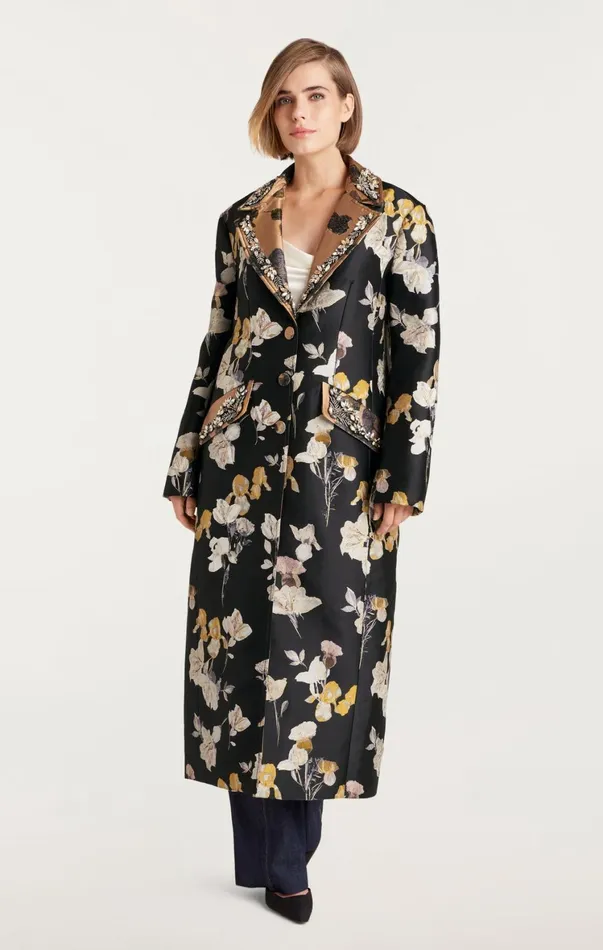 Women Outerwear Cinq Sept Rabia Coat Blackmulti