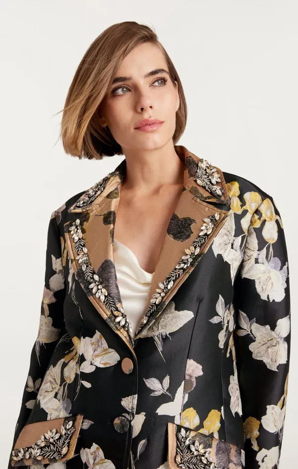 Women Outerwear Cinq Sept Rabia Coat Blackmulti