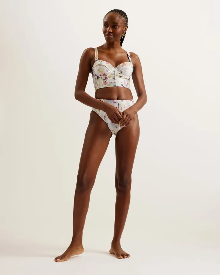 Women OVELINA 8211 Floral High Waisted Bikini Bottoms White Ted Baker Swimwear and Beachwear Women OVELINA 8211 Floral High Waisted Bikini Bottoms White Ted Baker Swimwear and Beachwear