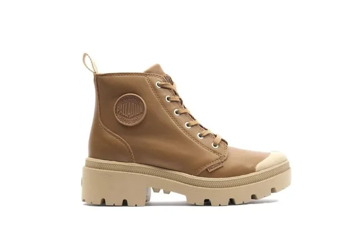 Women PALLABASE LEATHER Dear Brown PALLADIUM Boots