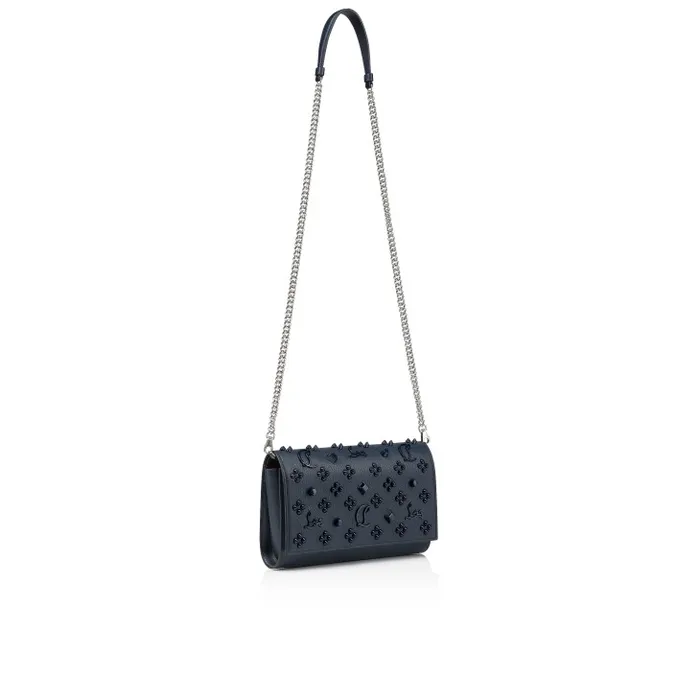 Women Paloma Clutch 8211 Calf Leather And Spikes Loubinthesky 8211 Navy Christian Louboutin Crossbody Bags