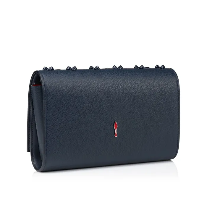 Women Paloma Clutch 8211 Calf Leather And Spikes Loubinthesky 8211 Navy Christian Louboutin Crossbody Bags