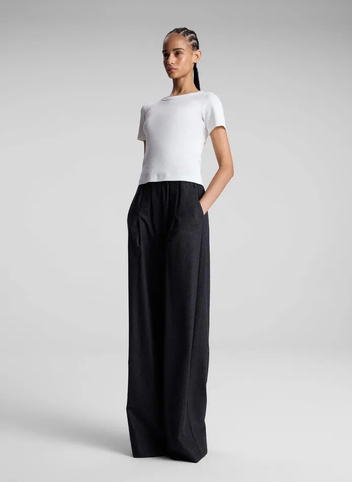 Women Paloma Cotton Rib Baby Tee White ALC Tees and Tanks