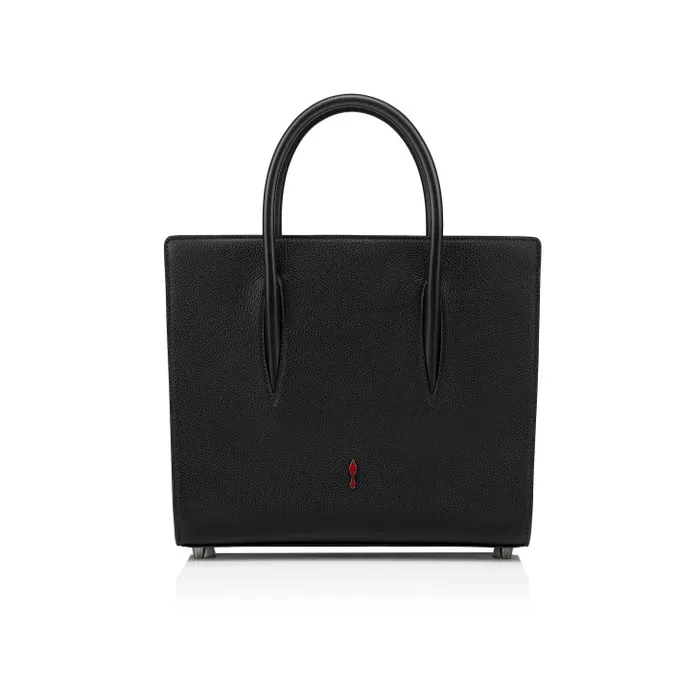 Women Paloma Medium Top Handle Bag 8211 Grained Calf Leather And Spikes Loubinthesky 8211 Black Christian Louboutin Top Handles