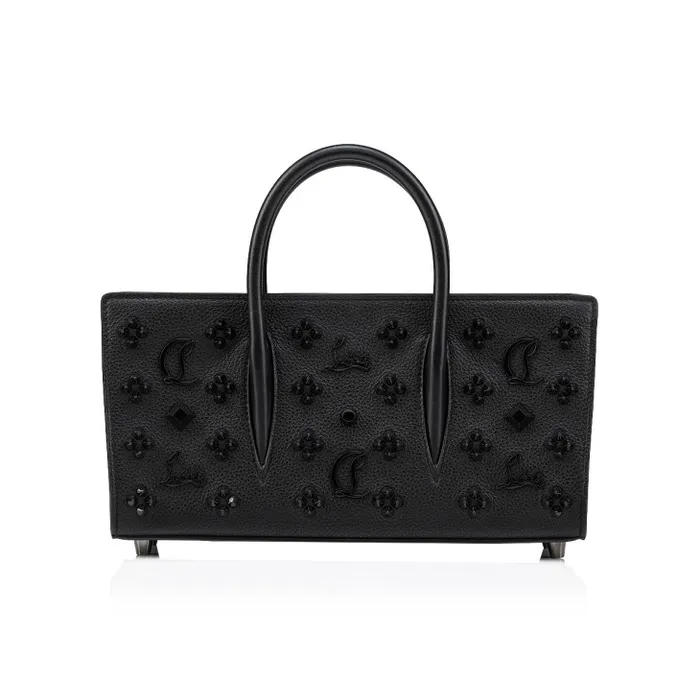 Women Paloma Top Handle Bag 8211 Grained Calf Leather And Spikes Loubinthesky 8211 Black Christian Louboutin Mini Bags
