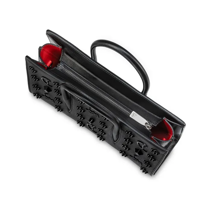 Women Paloma Top Handle Bag 8211 Grained Calf Leather And Spikes Loubinthesky 8211 Black Christian Louboutin Mini Bags