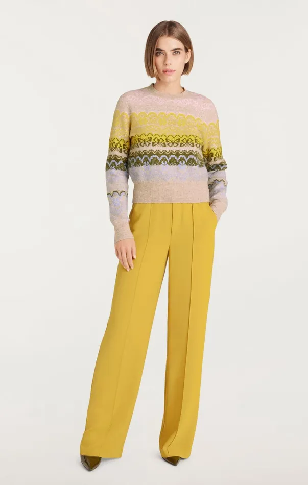Women Pants Cinq Sept Ester Pant Golden Palm
