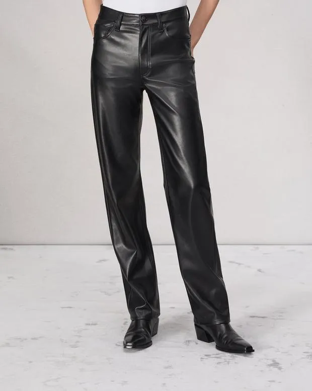 Women Pants Rag and Bone Harlow Faux Leather Pant Black