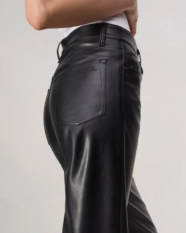 Women Pants Rag and Bone Harlow Faux Leather Pant Black