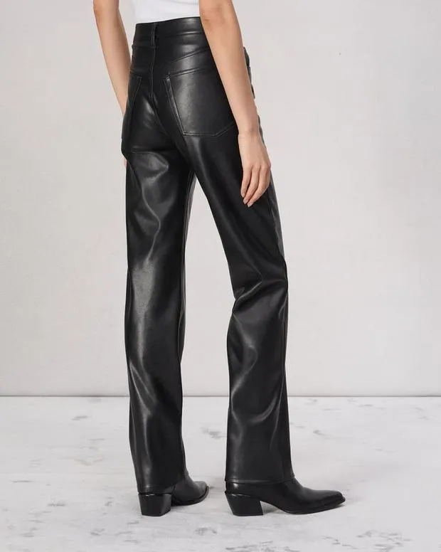 Women Pants Rag and Bone Harlow Faux Leather Pant Black