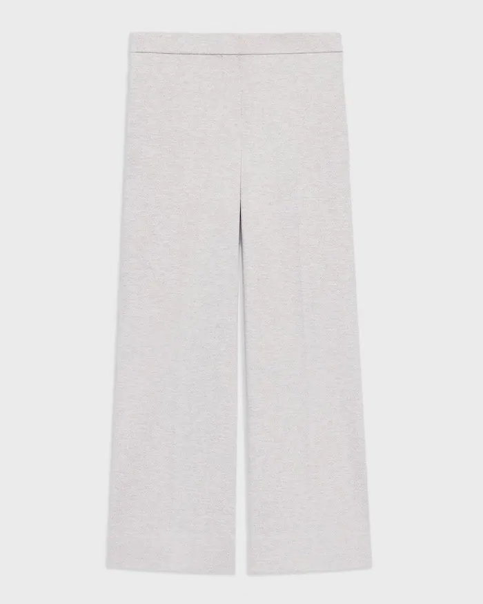 Women Pants Theory Kick Pant In Herringbone Knit Light Grey Melange