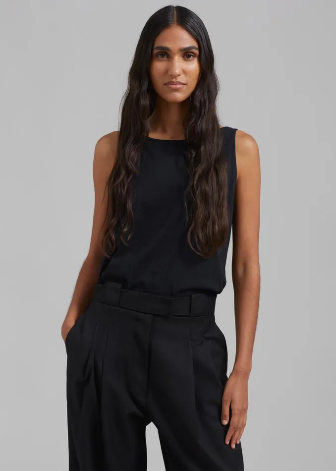 Women Penelope Tank Top 8211 Black The Frankie Shop Tops