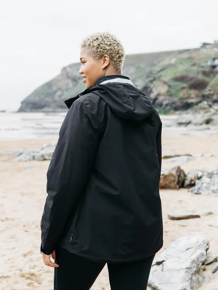 Women Rainbird Waterproof Jacket Black Finisterre Jackets Coats and Gilets