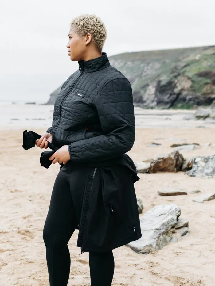 Women Rainbird Waterproof Jacket Black Finisterre Jackets Coats and Gilets