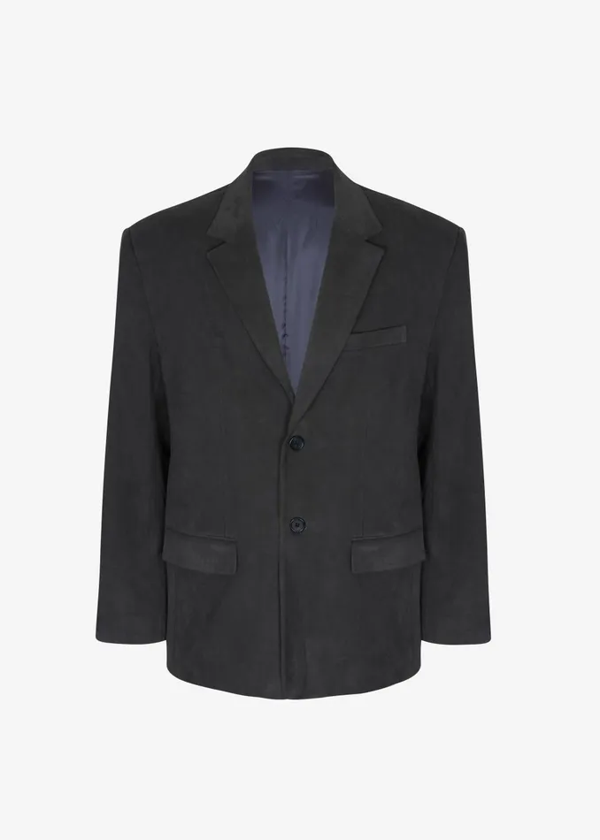 Women Renza Faux Suede Blazer 8211 Grey The Frankie Shop Outerwear