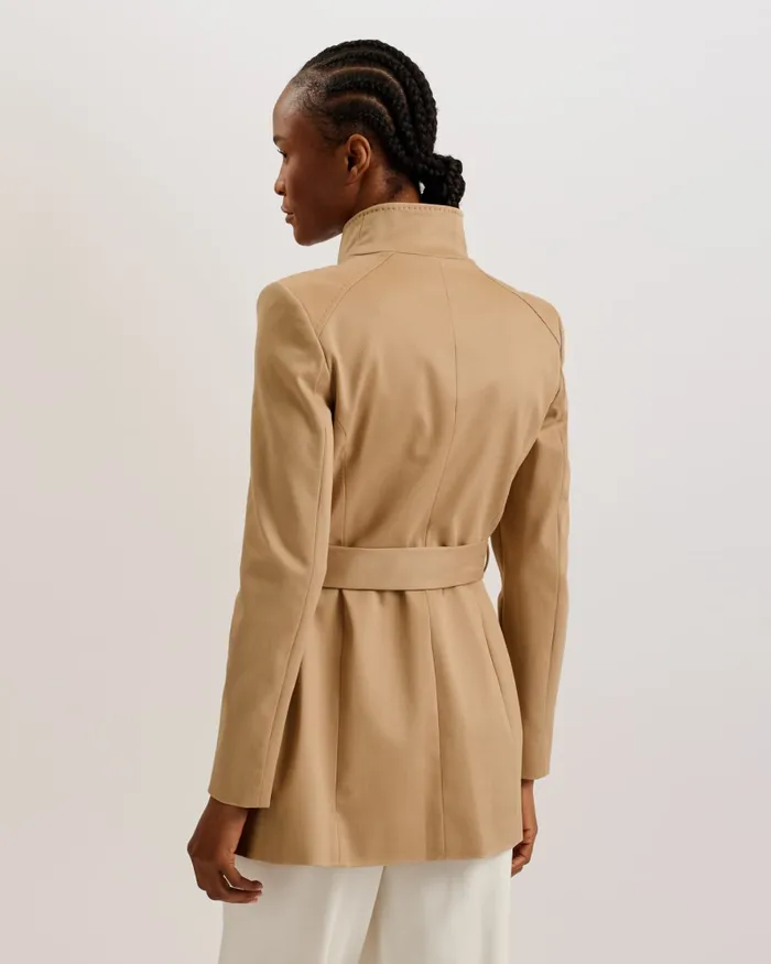 Women ROSIAAS 8211 Short Wrap Trench Coat Browntan Ted Baker Coats and Jackets