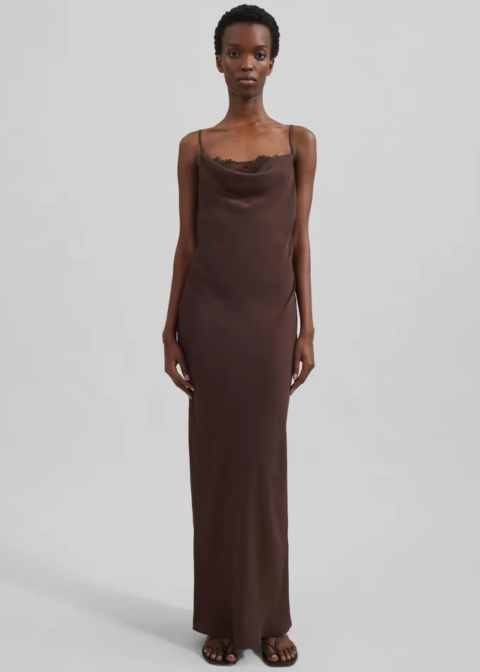 Women Rotate Lace Midi Slip Dress 8211 Chicory Coffee The Frankie Shop Dresses