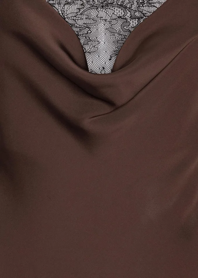 Women Rotate Lace Midi Slip Dress 8211 Chicory Coffee The Frankie Shop Dresses