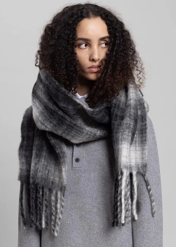 Women Samse Samse Alex Scarf 8211 Petrified Oak Checkered The Frankie Shop