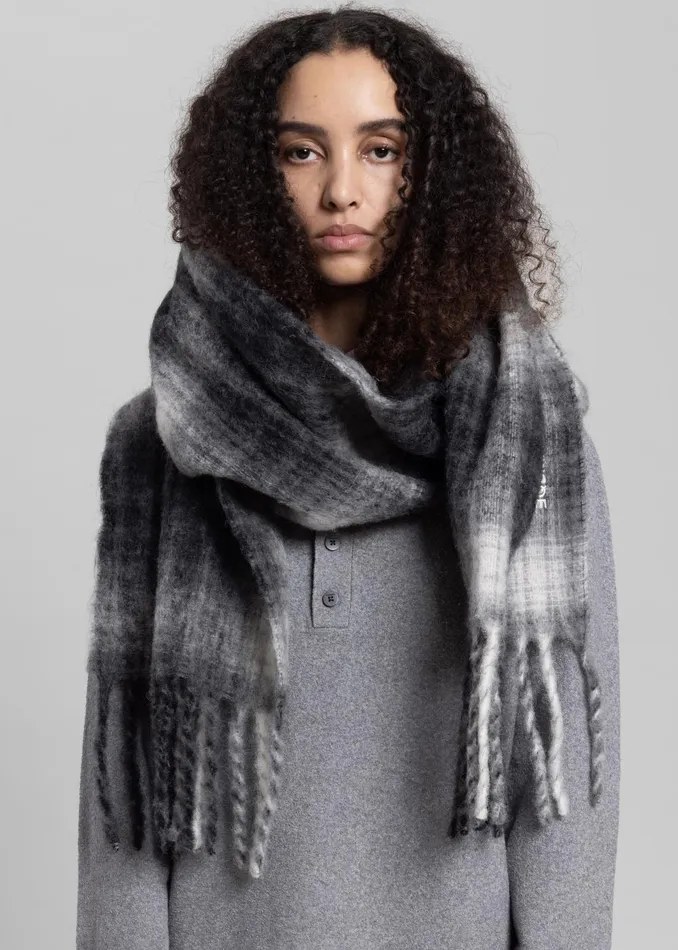Women Samse Samse Alex Scarf 8211 Petrified Oak Checkered The Frankie Shop