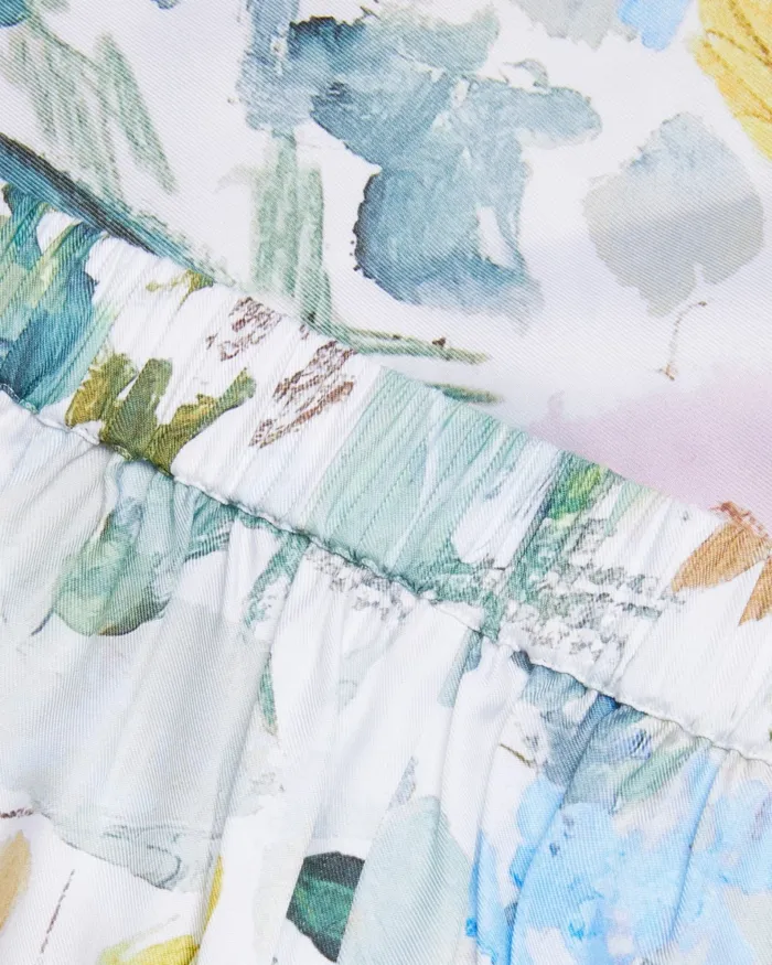 Women SARCA 8211 Floral Print Wide Leg Trousers Ivory Ted Baker Trousers and Shorts Women SARCA 8211 Floral Print Wide Leg Trousers Ivory Ted Baker Trousers and Shorts
