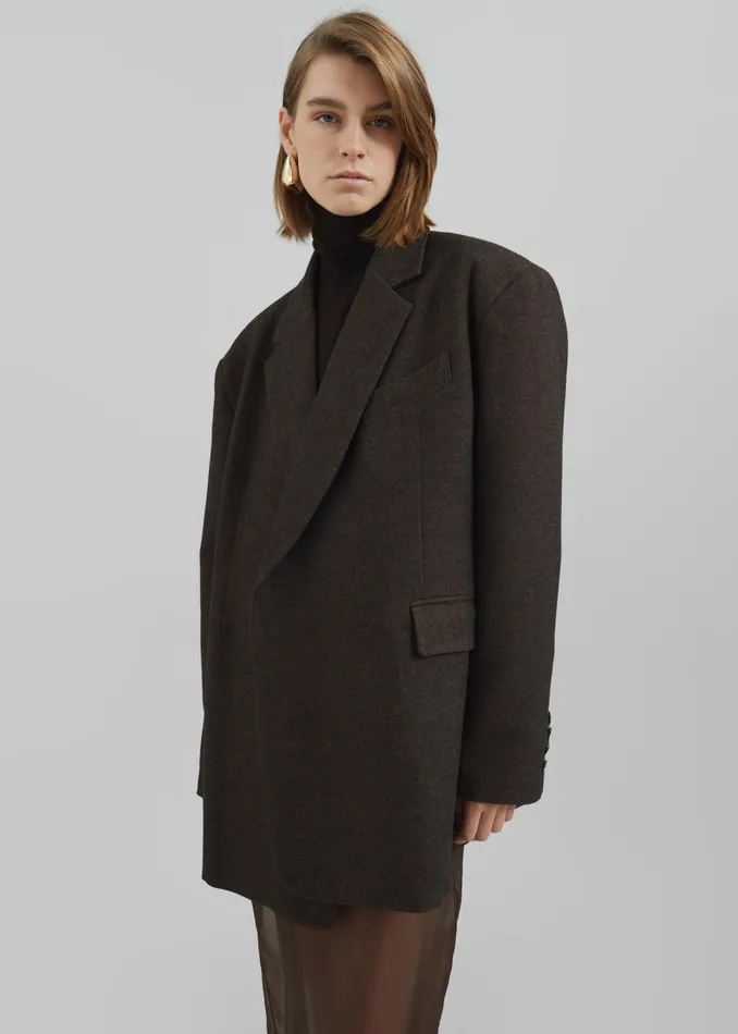 Women Sarnia Oversized Blazer 8211 Brown The Frankie Shop Outerwear