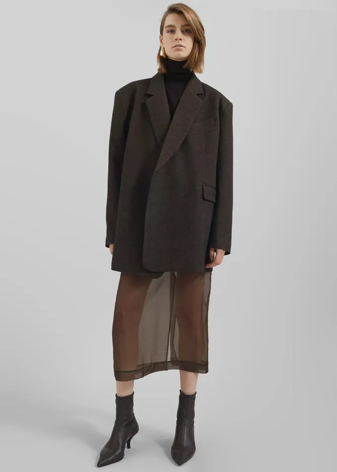 Women Sarnia Oversized Blazer 8211 Brown The Frankie Shop Outerwear