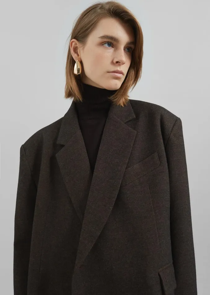 Women Sarnia Oversized Blazer 8211 Brown The Frankie Shop Outerwear