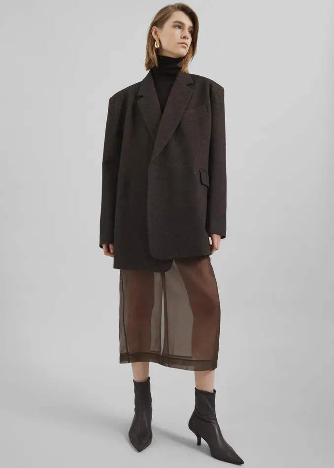 Women Sarnia Oversized Blazer 8211 Brown The Frankie Shop Outerwear