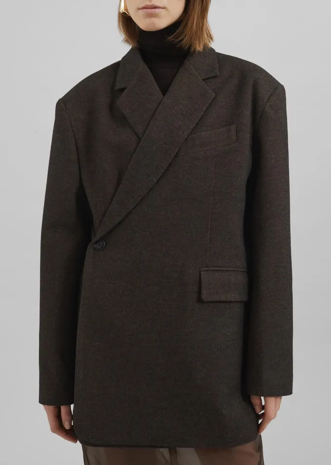 Women Sarnia Oversized Blazer 8211 Brown The Frankie Shop Outerwear