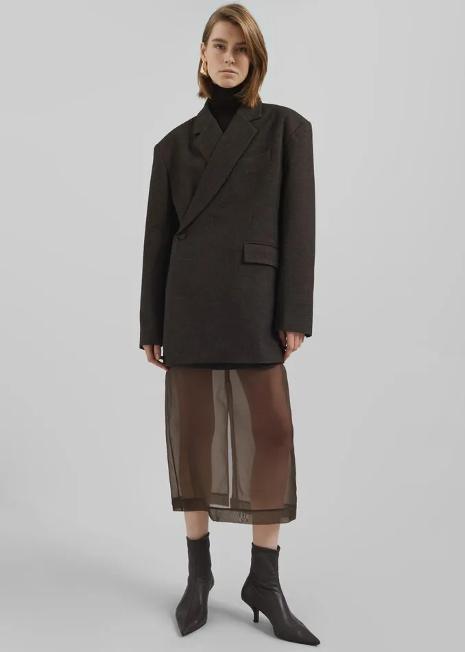 Women Sarnia Oversized Blazer 8211 Brown The Frankie Shop Outerwear