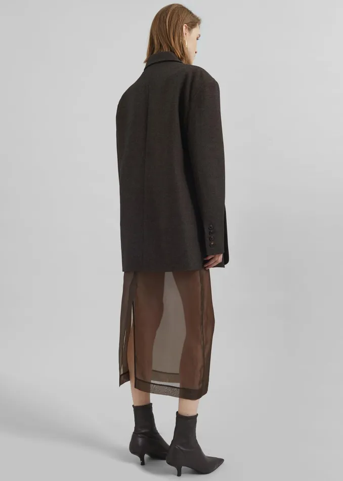 Women Sarnia Oversized Blazer 8211 Brown The Frankie Shop Outerwear
