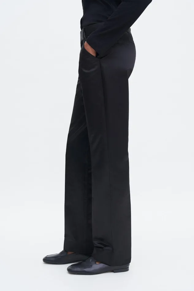 Women Satin Trousers Black Filippa K Trousers